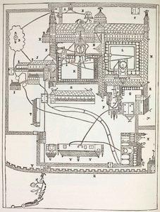 Plan of the Benedictine Monastery at Canterbury by English School