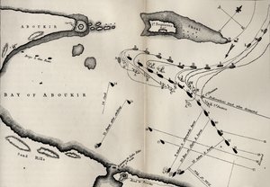Plan for the Battle of the Nile, from The Life of Nelson by Robert Southey by English School