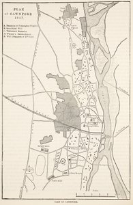 Plan of Cawnpore 1857, from Cassell