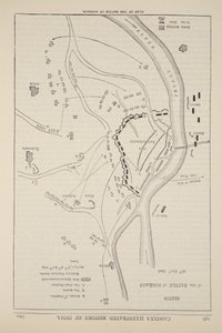 Plan of the Battle of Sobraon, 10th February 1846, illustration from Cassell