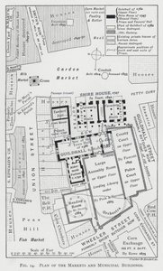 Plan of the Markets and Municipal Buildings by English School