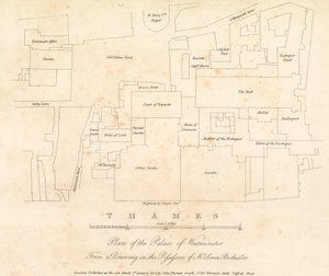 Plan of the Palace of Westminster, London by English School