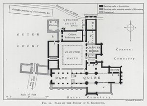 Plan of the Priory of S Radegund by English School