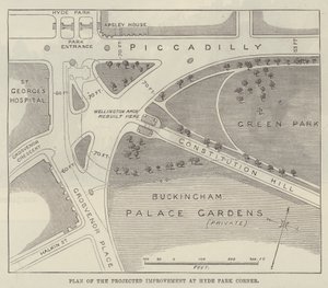 Plan of the Projected Improvement at Hyde Park Corner