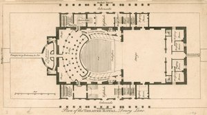 Plan of the Theatre Royal, Drury Lane, London by English School