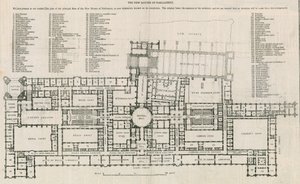 Plan of the new Houses of Parliament by English School