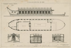 Plans of the University College Barge by English School