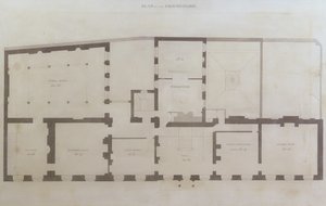 Plans of the ground floor of 21 Albemarle Street after the initial alterations to the house after its acquisition by the Royal Institution by English School
