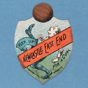 Play Up Newcastle East End For A Goal, Baines Card in the Shape of a Shield, 1880-89 by English School