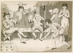 Playing a Ball Game, 18th Century by English School