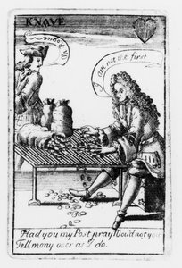 Playing Cards Commemorating the War of the Spanish Succession, Heart Suit by English School