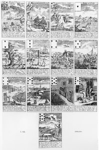 Playing Cards Satirizing Bubble Ventures, c.1720 by English School