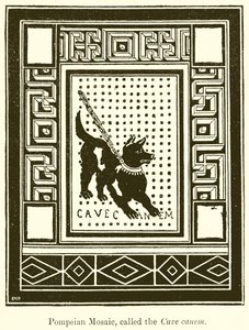 Pompeian Mosaic, Called the Cave Canem by English School