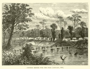 Pontoon Bridge over the Prah, January 1874