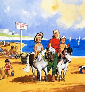 Pony Rides at the Beach by English School