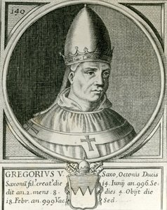 Pope Gregory V (972-999) by English School