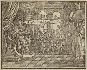 Pope Gregory and the Angeli: Gregory the Great encountering Anglo-Saxon youths at a slave market