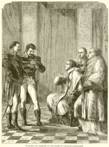 Pope Pius VII Arrested by the Order of Napoleon Buonaparte by English School