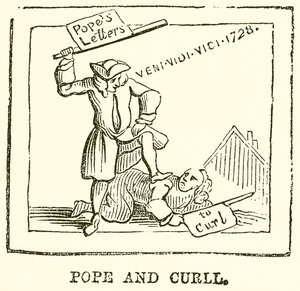 Pope and Curll by English School