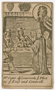 Popish Plot playing card by English School