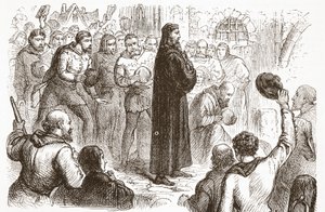 Popular demonstration at Lambeth Palace in favour of Wicliffe, illustration from The History of Protestantism by James Aitken Wylie, 1878 by English School