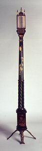 Portable stick barometer with chinoiserie decoration, late 17th century by English School