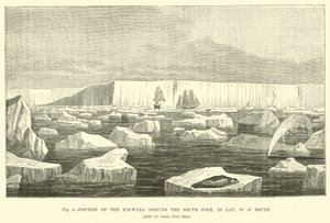Portion of the ice-wall around the South Pole, in Latitude 78° 15 South by English School