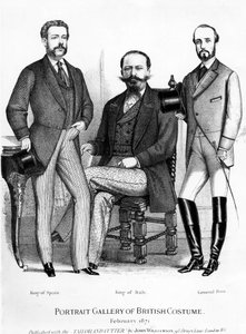 Portrait Gallery of British Costume, presenting the Kings of Spain and Italy and General Prim, published with the Tailor and Cutter, 1871
