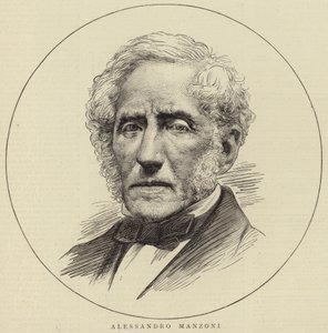 Portrait of Alessandro Manzoni by English School