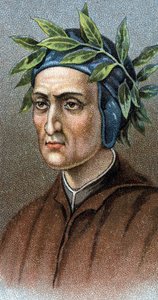 Portrait of Dante Alighieri (1265-1321) (detail) by English School
