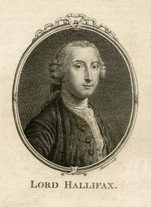 Portrait of George Montagu Dunk, 2nd Earl of Halifax, engraved by Aliamet by English School