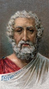 Portrait of Homer (9th-8th century BC) - Greek poet - From series Leaders of Men - Chromolithography - English School, 20th century by English School