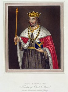 Portrait of King Edward II Founder of Oriel College, after a painting in the Bodleian Library