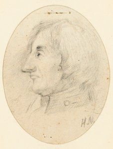 Portrait of Lord Nelson, head and naval collar, in profile by English School