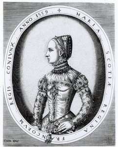 Portrait of Mary Queen of Scots engraved by Hieronymus Cock, 1559 by English School