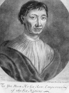 Portrait of Tee Yee Neen Ho Ga Row, Emperor of the Six Nations