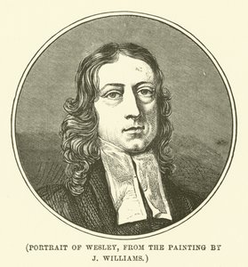 Portrait of Wesley (engraving) by English School