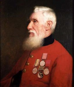 Portrait of a Chelsea Pensioner Wearing His Service Medals