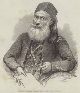 Portrait of the late Pacha of Egypt by English School
