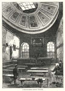 Portsburgh Court House (engraving) by English School