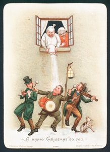 Pouring water on revellers by English School