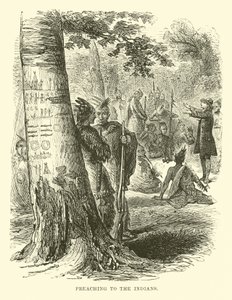 Preaching to the Indians by English School