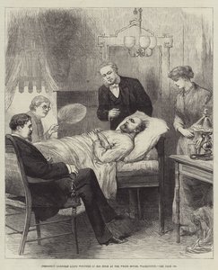 President Garfield Lying Wounded in His Room at the White House, Washington