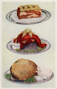Pressed Beef; Glazed Ox Tongue; Boiled Ham by English School