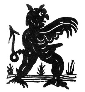 Priapic demon, illustration from an early 17th century broadside ballad A Warning for All Lewd Livers by English School