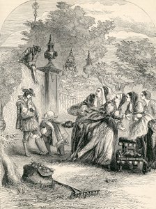 Prince Charles Surprising the Infanta in Orchard by English School