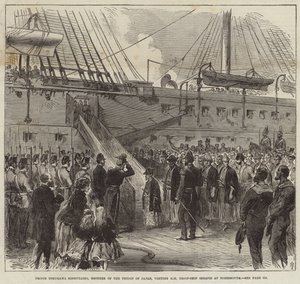 Prince Tokugawa Minbutaiho visiting the Serapis at Portsmouth