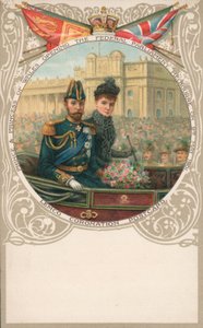 Prince and Princess of Wales, opening the Federal Parliament, Melbourne, 9 May 1901 by English School