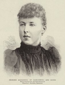 Princess Alexandra of Saxe-Coburg and Gotha by English School