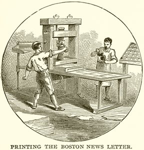 Printing the Boston News Letter by English School